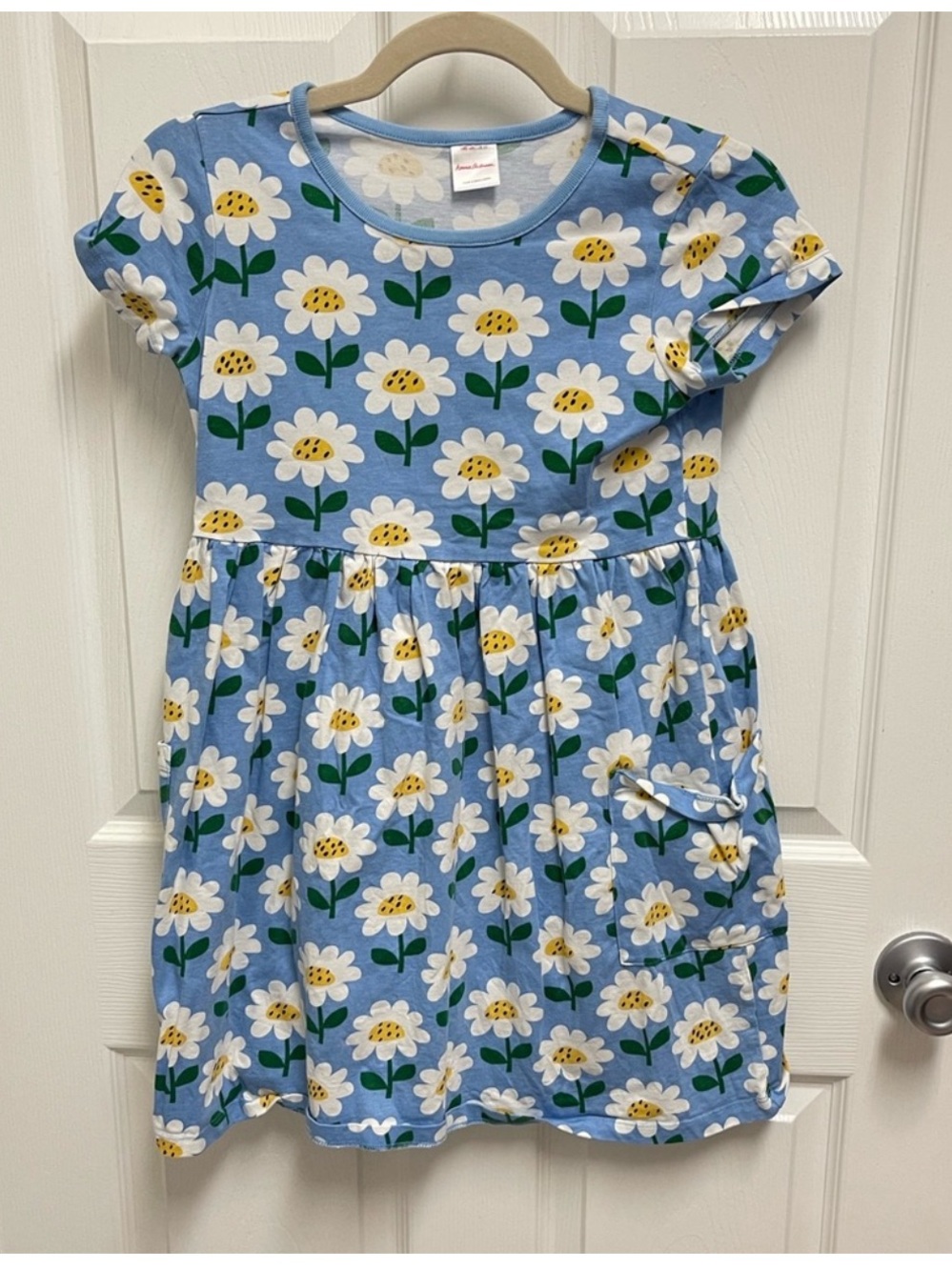 Hanna Andersson Girls Blue Floral Dress. Girls Sz 10